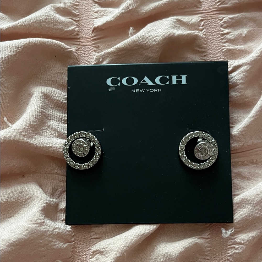 Coach Silver Swirl Earrings